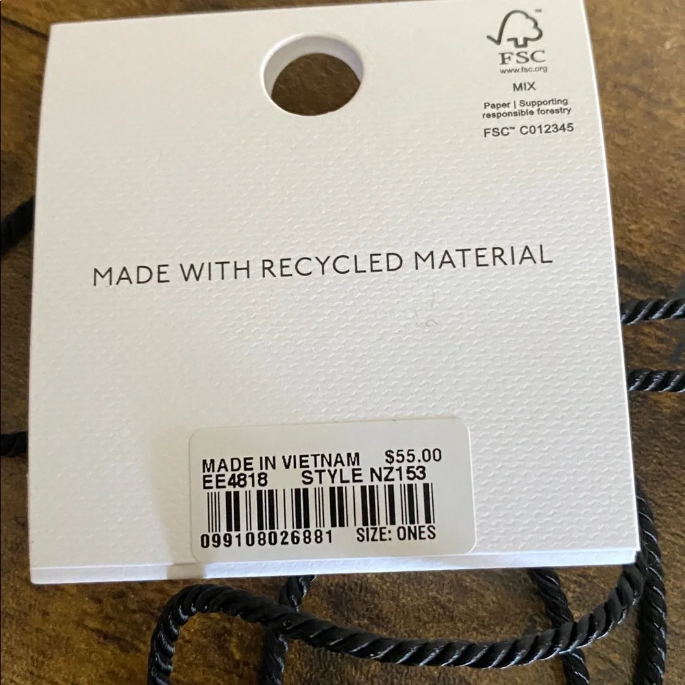 NWT MADEWELL Double Droplet Pendant Necklace - Picture 7 of 7
